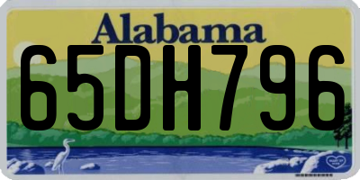 AL license plate 65DH796