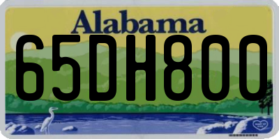 AL license plate 65DH800