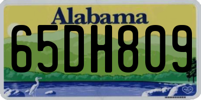 AL license plate 65DH809