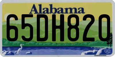 AL license plate 65DH820