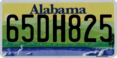 AL license plate 65DH825