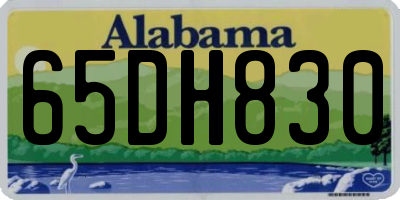 AL license plate 65DH830