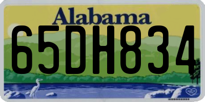 AL license plate 65DH834