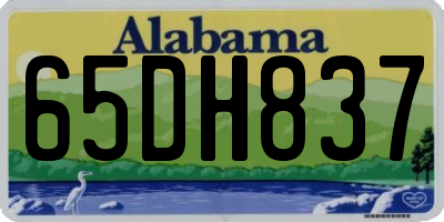 AL license plate 65DH837