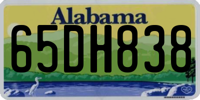 AL license plate 65DH838