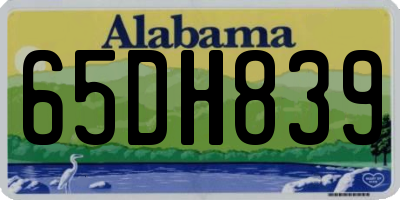AL license plate 65DH839