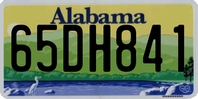 AL license plate 65DH841