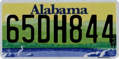 AL license plate 65DH844