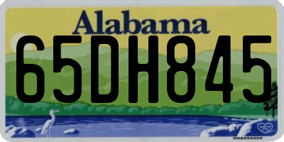 AL license plate 65DH845