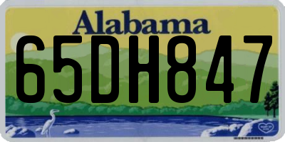 AL license plate 65DH847