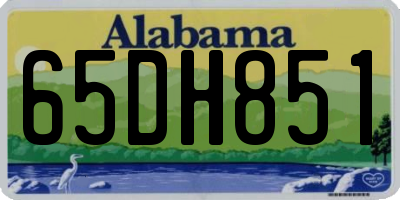 AL license plate 65DH851