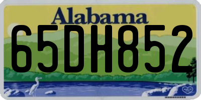 AL license plate 65DH852