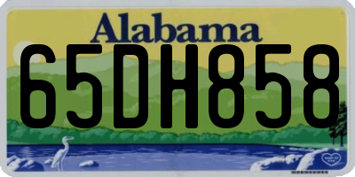 AL license plate 65DH858