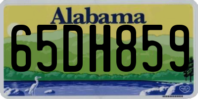 AL license plate 65DH859