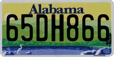 AL license plate 65DH866