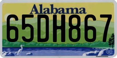 AL license plate 65DH867