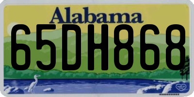 AL license plate 65DH868
