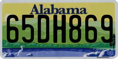 AL license plate 65DH869