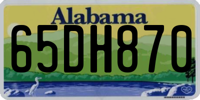 AL license plate 65DH870