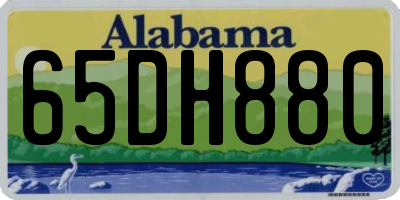 AL license plate 65DH880