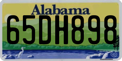 AL license plate 65DH898