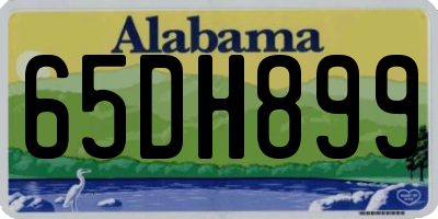 AL license plate 65DH899