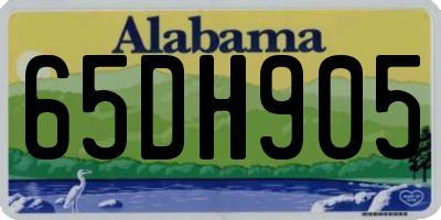 AL license plate 65DH905