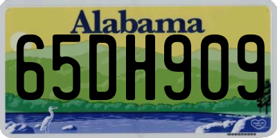 AL license plate 65DH909
