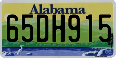 AL license plate 65DH915