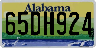 AL license plate 65DH924