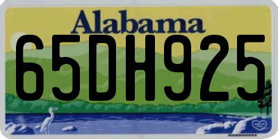 AL license plate 65DH925