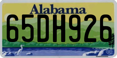 AL license plate 65DH926