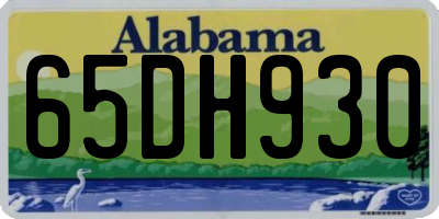 AL license plate 65DH930