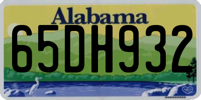 AL license plate 65DH932