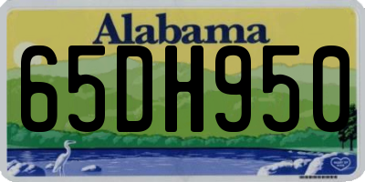AL license plate 65DH950