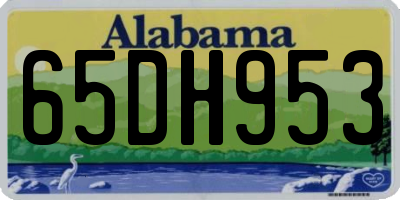 AL license plate 65DH953