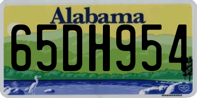 AL license plate 65DH954
