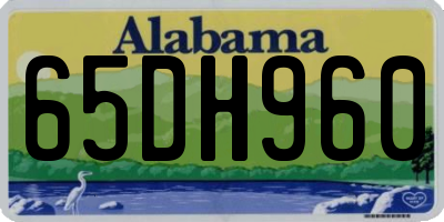AL license plate 65DH960