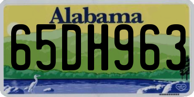 AL license plate 65DH963