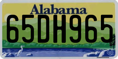 AL license plate 65DH965