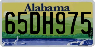 AL license plate 65DH975