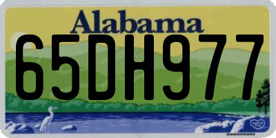 AL license plate 65DH977