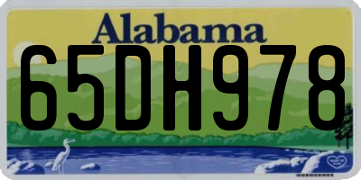 AL license plate 65DH978
