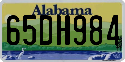 AL license plate 65DH984