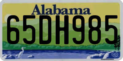 AL license plate 65DH985
