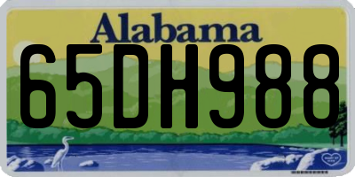 AL license plate 65DH988