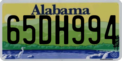 AL license plate 65DH994