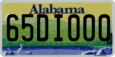 AL license plate 65DI000