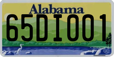 AL license plate 65DI001