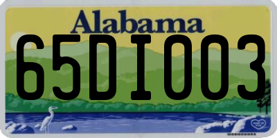 AL license plate 65DI003